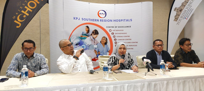 KPJ Healthcare wilayah selatan Malaysia menggelar konferensi pers di acara Johor Medical Tourism Media Appreciation Night di Fraser Place Hotel Johor Baharu, Malaysia, Jumat (16/9)2022) malam.